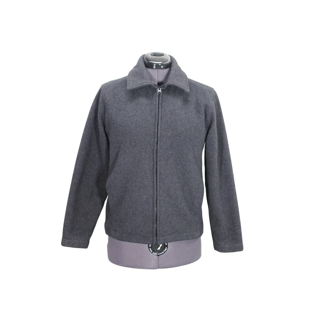 Woolrich‎ Vintage Style Wool Jacket Women's Small Charcoal Gray Full Zip Classic